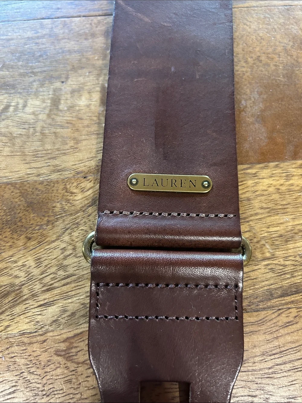 Lauren Ralph Lauren Brown Leather Double Buckle Belt – Size Small